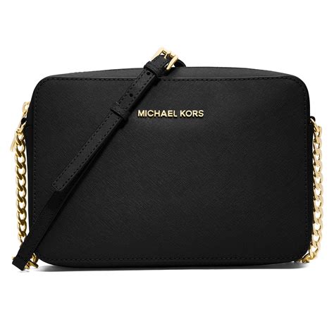 michael kors black crossbody with chain|Michael Kors Crossbody black leather.